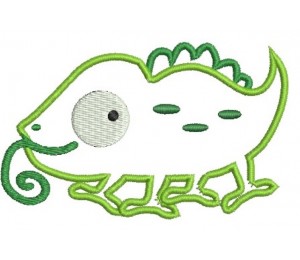 Stickdatei - Dschungeltiere Appli Gecko